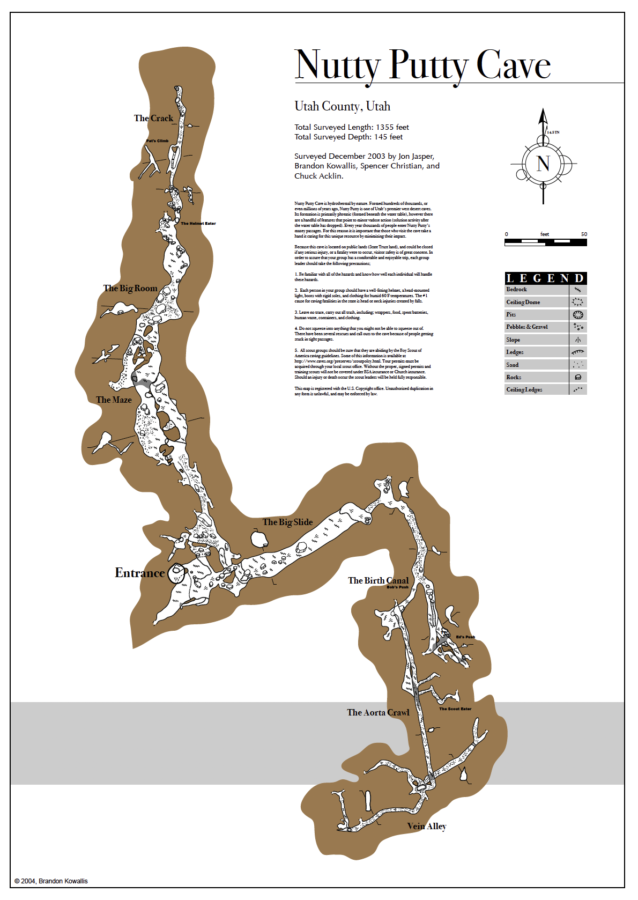 Nutty Putty Cave Map